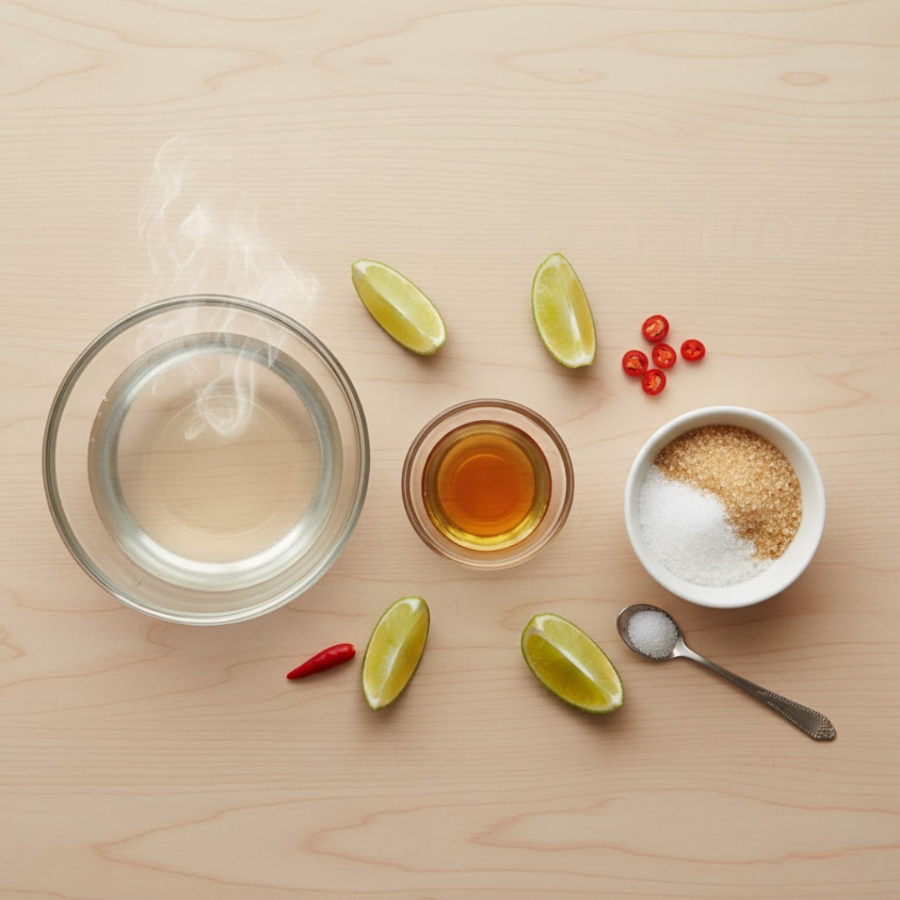 Nước ấm mắm đường chanh ớt